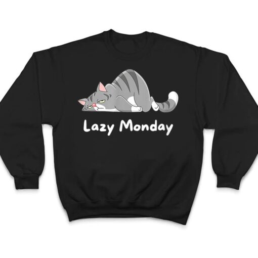 Mens Funny Cat Quote Lazy Monday Cool Cat T Shirt