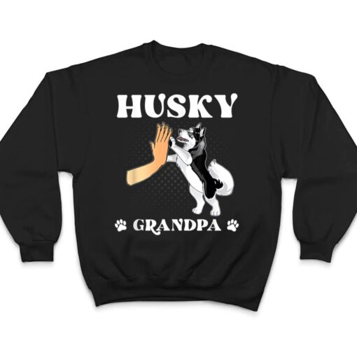 Mens Husky Grandpa Dog Dad Lover T Shirt