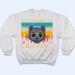 Mens Vintage Funny Best Russian Blue Cat Dad Ever Father's Day T Shirt - Dream Art Europa