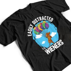 Mens Wiener Dad Dachshund Dog Easily Distracted By Wieners T Shirt - Dream Art Europa