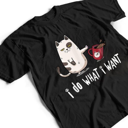 Meow I Do What I Want Vintage Black Cat Red Cup Funny My Cat Ver 2 T Shirt