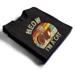 Meow I M Cat Hanksgiving Cat Funny Urkey Fake Cat Retro T Shirt - Dream Art Europa