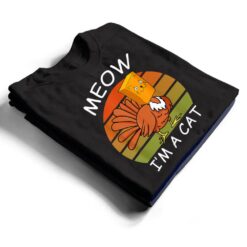 Meow I'm A Cat Turkey Fake Cat Thanksgiving T Shirt - Dream Art Europa