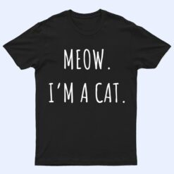 Meow I'm a Cat Funny Lazy Cat Halloween T Shirt