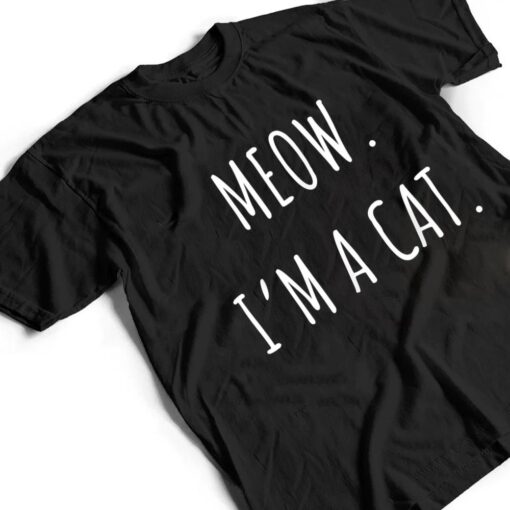 Meow I'm a Cat Funny Lazy Cat Halloween T Shirt