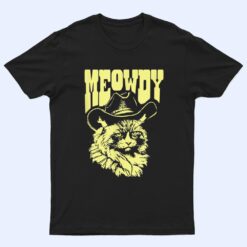 Meowdy Funny Country Cowboy Angry Cat Western Vibe T Shirt