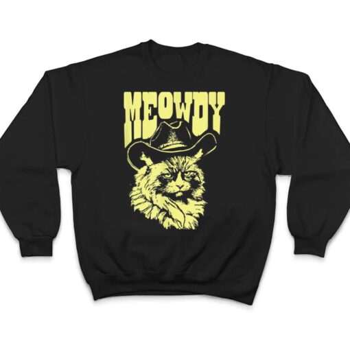 Meowdy Funny Country Cowboy Angry Cat Western Vibe T Shirt