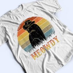 Meowdy Funny Country Music Black Cat Cowboy Hat Vintage T Shirt - Dream Art Europa