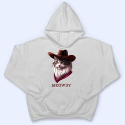 Meowdy Howdy Cowboy Cat Cute Pun Funny Animal Western Sherif T Shirt - Dream Art Europa