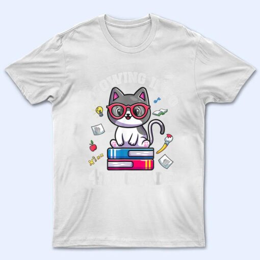 Meowing Into 4H Grade Funny Back O School Cat Lovers T Shirt