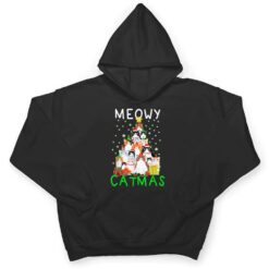 Meowy Catmas Cat Christmas Tree Xmas T Shirt - Dream Art Europa