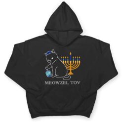 Meowzel Tov Cute Cat Mazel Tov Menorah Funny Hanukkah T Shirt - Dream Art Europa