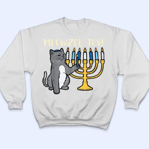 Meowzel Tov Jewish Cat Funny Hanukkah Chanukah PJs Women T Shirt