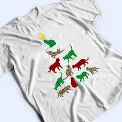 Merry Catmas Christmas Xmas Tree Leopard Plaid Cat Lover T Shirt - Dream Art Europa