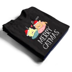 Merry Catmas Pajama Christmas Lights Funny Holiday Cat Mom T Shirt - Dream Art Europa