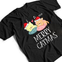 Merry Catmas Pajama Christmas Lights Funny Holiday Cat Mom T Shirt - Dream Art Europa