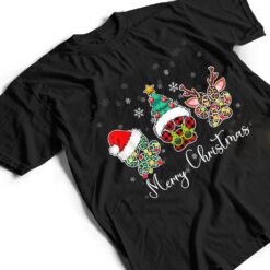 Merry Christmas Dog Paw Costume Leopard Plaid T Shirt - Dream Art Europa