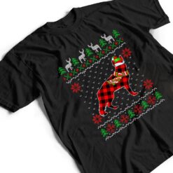 Merry Christmas German Shepherd Dog Ugly Xmas Red Plaid T Shirt - Dream Art Europa