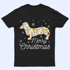 Merry Christmas Pajama Funny Dachshund Dog Gifts T Shirt