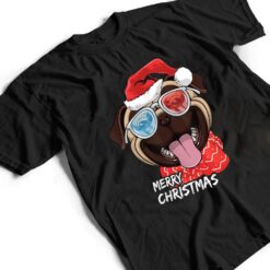 Merry Christmas Pug Dog Santa Hat sunglasses Xmas T Shirt - Dream Art Europa