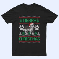 Merry Christmas Siberian Husky Funny  Xmas Pajama Dog T Shirt