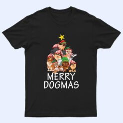 Merry Dogmas Cute Dog Xmas Christmas Tree Dog Lover Gifts Ver 2 T Shirt