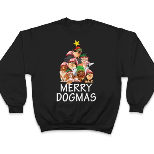 Merry Dogmas Cute Dog Xmas Christmas Tree Dog Lover Gifts Ver 2 T Shirt