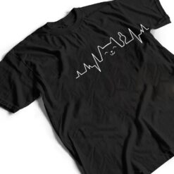 Middelfinger Cat Heartbeat ECG Electrocardiogram Cardiogram Premium T Shirt - Dream Art Europa