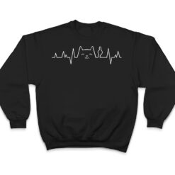 Middelfinger Cat Heartbeat ECG Electrocardiogram Cardiogram Premium T Shirt - Dream Art Europa