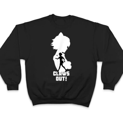 Miraculous Ladybug Silhouette Cat Noir Claws Out T Shirt