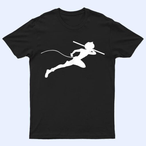 Miraculous Ladybug Silhouette Cat Noir Running (White) T Shirt