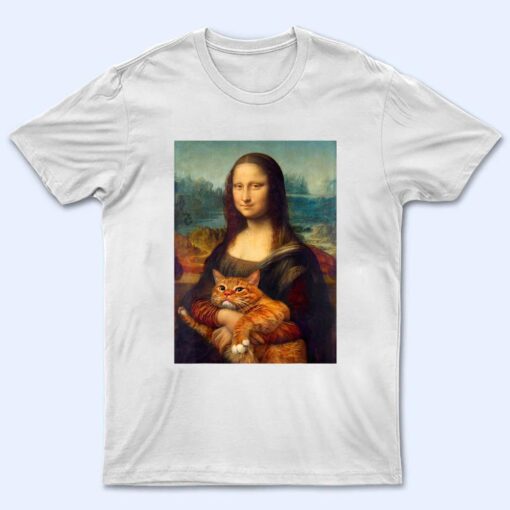 Mona Lisa And Cat T Shirt