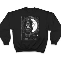 Moon Tarot Card and Cat Occult Graphic T Shirt - Dream Art Europa