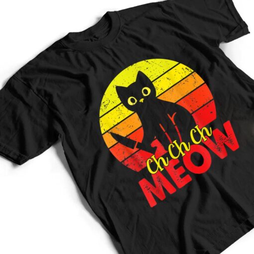 Murderous Black Cat With Knife Funny Halloween Cat Lover T Shirt