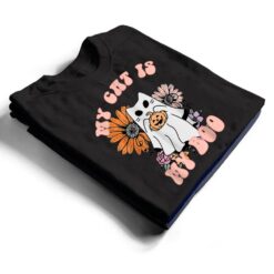 My Cat Is My Boo Floral Groovy Ghost Cat Spooky Halloween T Shirt - Dream Art Europa