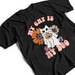 My Cat Is My Boo Floral Groovy Ghost Cat Spooky Halloween T Shirt - Dream Art Europa