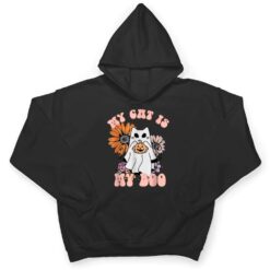 My Cat Is My Boo Floral Groovy Ghost Cat Spooky Halloween T Shirt - Dream Art Europa