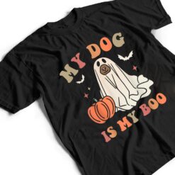 My Dog Is My Boo Spooky Season Ghost Halloween Groovy Retro Ver 2 T Shirt - Dream Art Europa