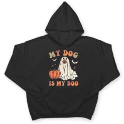 My Dog Is My Boo Spooky Season Ghost Halloween Groovy Retro Ver 2 T Shirt - Dream Art Europa