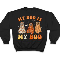 My Dog Is My Boo Spooky Season Ghost Halloween Groovy Retro Ver 4 T Shirt - Dream Art Europa