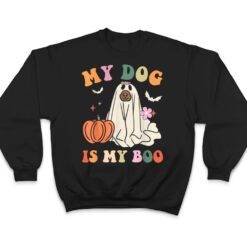 My Dog Is My Boo Spooky Season Ghost Halloween Groovy Retro T Shirt - Dream Art Europa