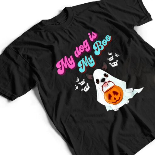 My Dog is My Boo Cute Halloween Funny Spooky Dog Pumpkin T Shirt