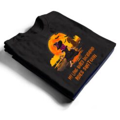 My Long Haired Dachshund Rides Shotgun Dog Witch Halloween T Shirt - Dream Art Europa