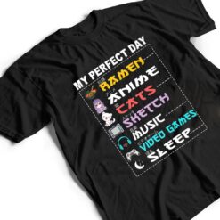 My Perfect Day Anime Ramen Sketch Cat Music Video Game Sleep T Shirt - Dream Art Europa