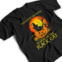 Never Mind A Witch Beware Of He Black Cat Halloween T Shirt - Dream Art Europa