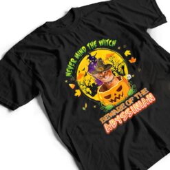 Never Mind He Witch Beware Of Abyssinian Cat Halloween Hat T Shirt - Dream Art Europa