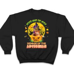 Never Mind He Witch Beware Of Abyssinian Cat Halloween Hat T Shirt - Dream Art Europa