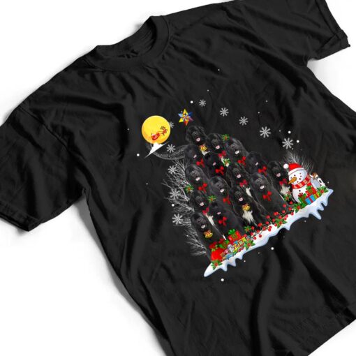 Newfoundland Dog Lover Matching Santa Christmas Tree T Shirt