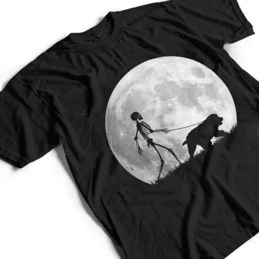 Newfoundland Halloween Skeleton Funny Dog T Shirt