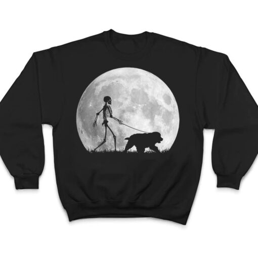 Newfoundland Halloween Skeleton Funny Dog T Shirt